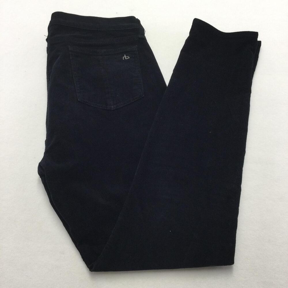 Rag & Bone/JEAN Jeans Mens 32x32 Black Corduroy Slim Skinny Zip Fly 5 Pocket